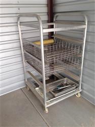 Image Aluminum Cooling Rack with 12 Stainless Steel Baskets 541614