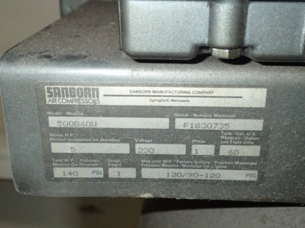 SANBORN 500B60V Air Compressor | Air Compressors