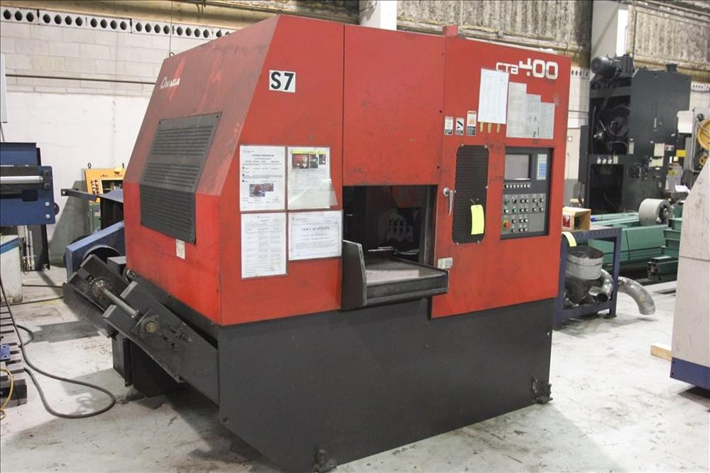 Amada Ctb400 Cnc Carbide Vertical Band Saw With Conveyor 