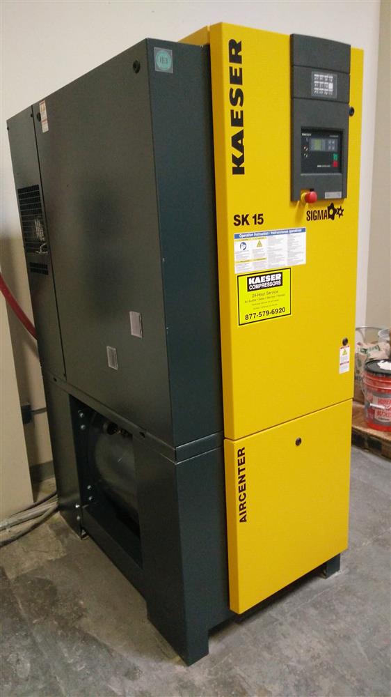 KAESER SK15 Air Compressor with Desiccant Dryer and Water Separator