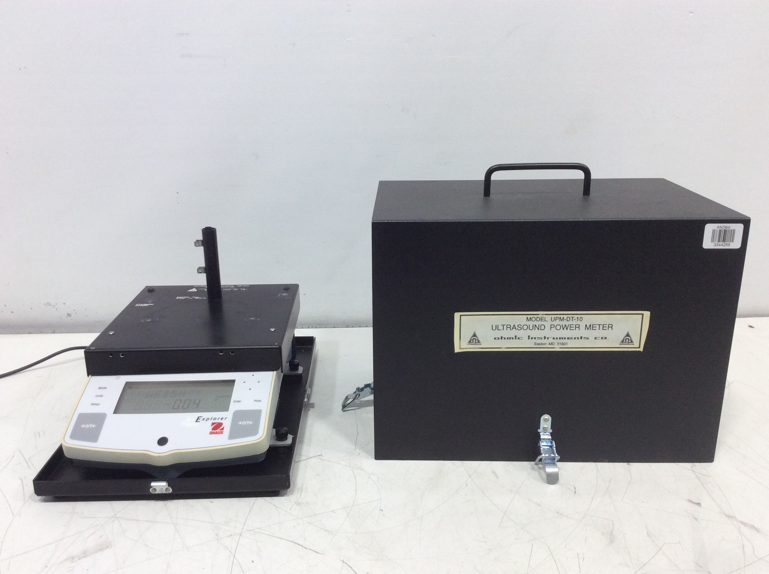 Ohmic Instruments Upm Dt 10 Ultrasound Power Meter With Case Testing And Analyzing Equipment 