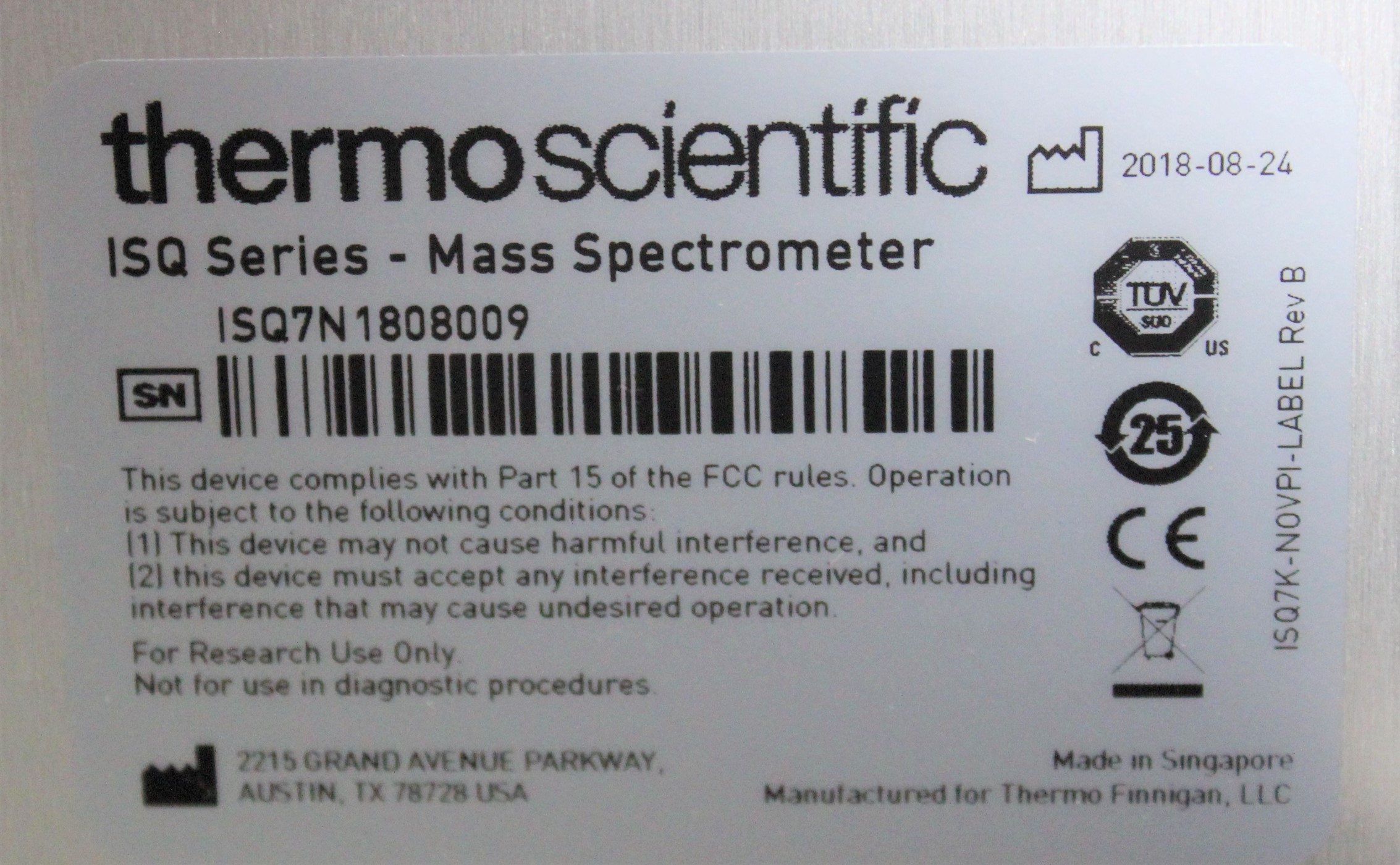 THERMO SCIENTIFIC ISQ 7000 & Trace 1300 Single Quadrupole GC-MS System ...