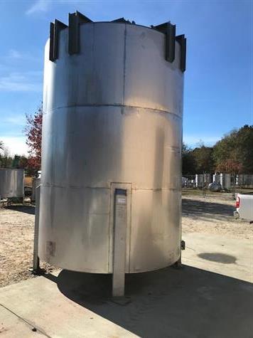 5000 Gallon Vertical Mixing Tank with 15 HP Lightnin Mixer and Cone ...