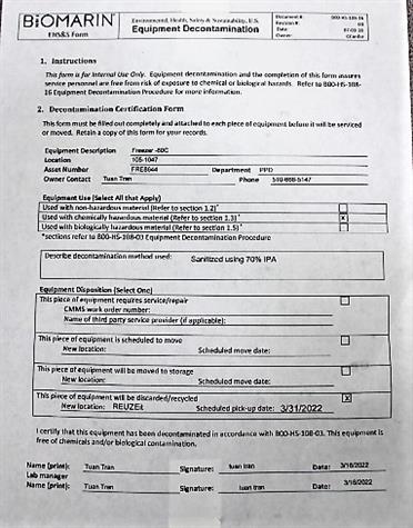 THERMO SCIENTIFIC ULT2586-10-D48 Cold Storage Refrigeration System ...