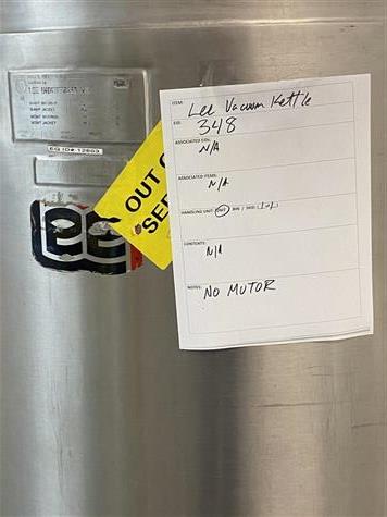 1000 Liter LEE INDUSTRIES Jacketed Tank / Reactor | Stainless Steel ...